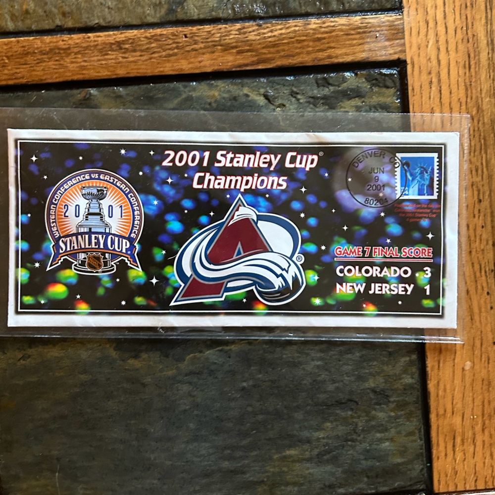Colorado Avalanche Hockey stamped envelope